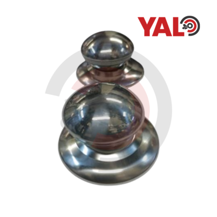 Perilla para tapa de vidrio acero.