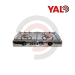 Cocina doméstica acero dos hornillas marca Surge.