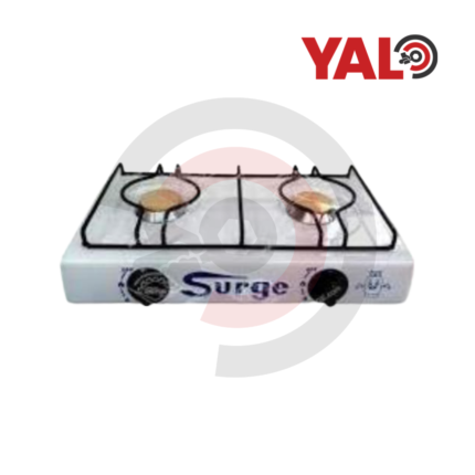 Cocina doméstica pintada dos hornillas marca Surge.