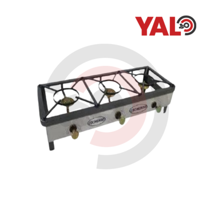 Cocina industrial de mesa tres hornillas marca Surge.