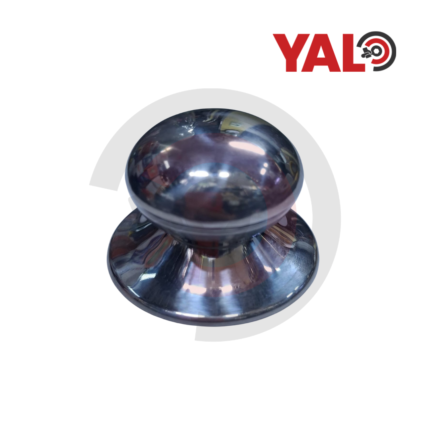 Perilla para tapa de vidrio. En acero.