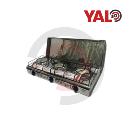 Cocina doméstica acero tres hornillas – Surge.