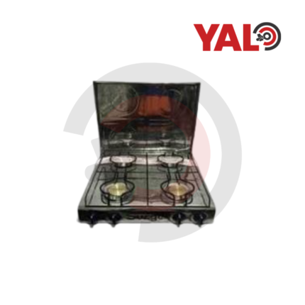 Cocina doméstica acero con tapa cuatro hornillas – Surge.