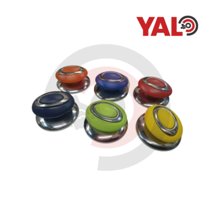 Perillas ovaladas de colores.